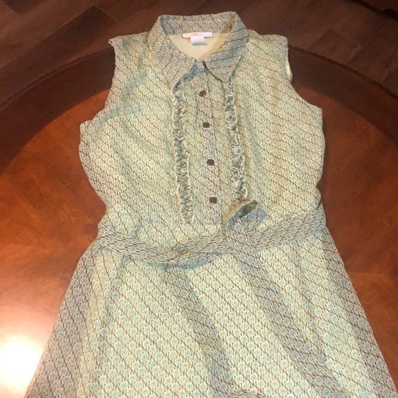 DBY Sleeveless Fit & Flare Belted Dress Size 16 - Picture 2 of 6